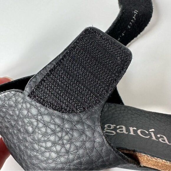 Pedro Garcia Black Pebbled Leather Sandals 4.25 Inch Heel - Size EU 39 (US 8) - Picture 8 of 17